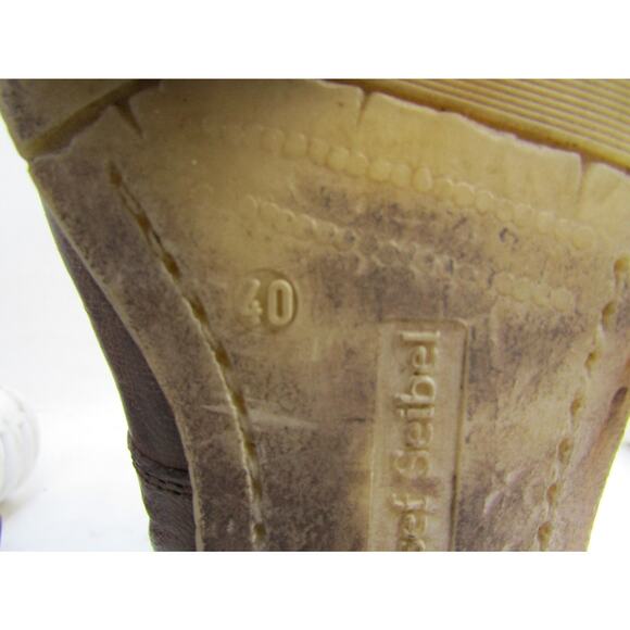 Josef Seibel Womens Size 40 EUR Brown Leather Lace Up Ankle Boots Booties - Picture 10 of 11